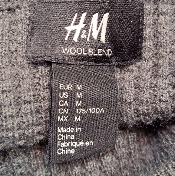 H & M Wool Blend Crew Neck Pullover Sweater  Size M - Picture 5 of 6